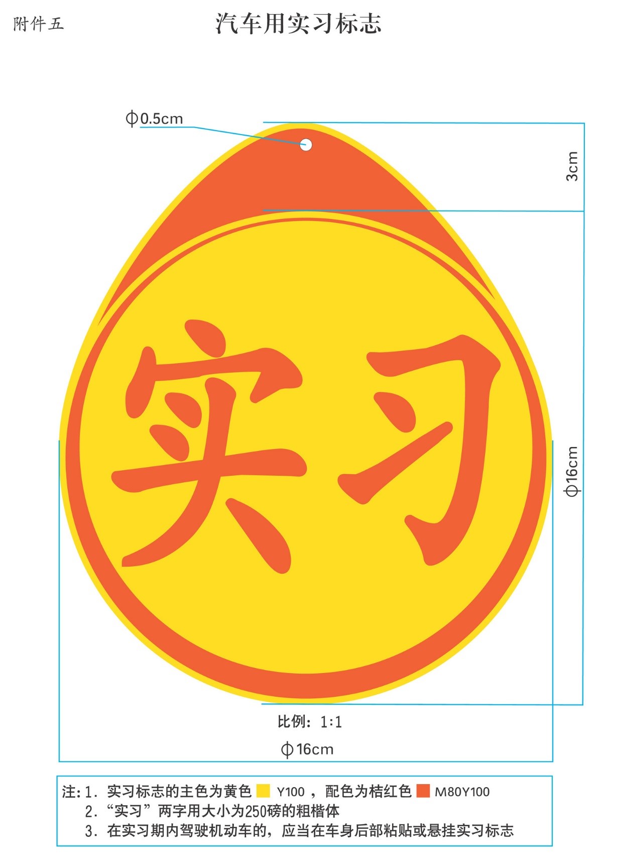 汽车实习标志式样
